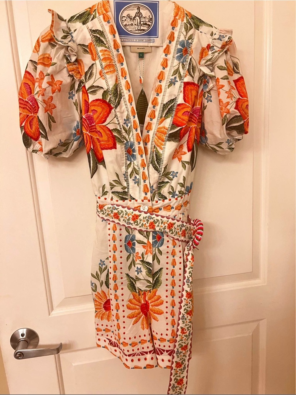 Farm Rio bloom garden off white romper tropical floral NWT resortwear vacation - Picture 4 of 5